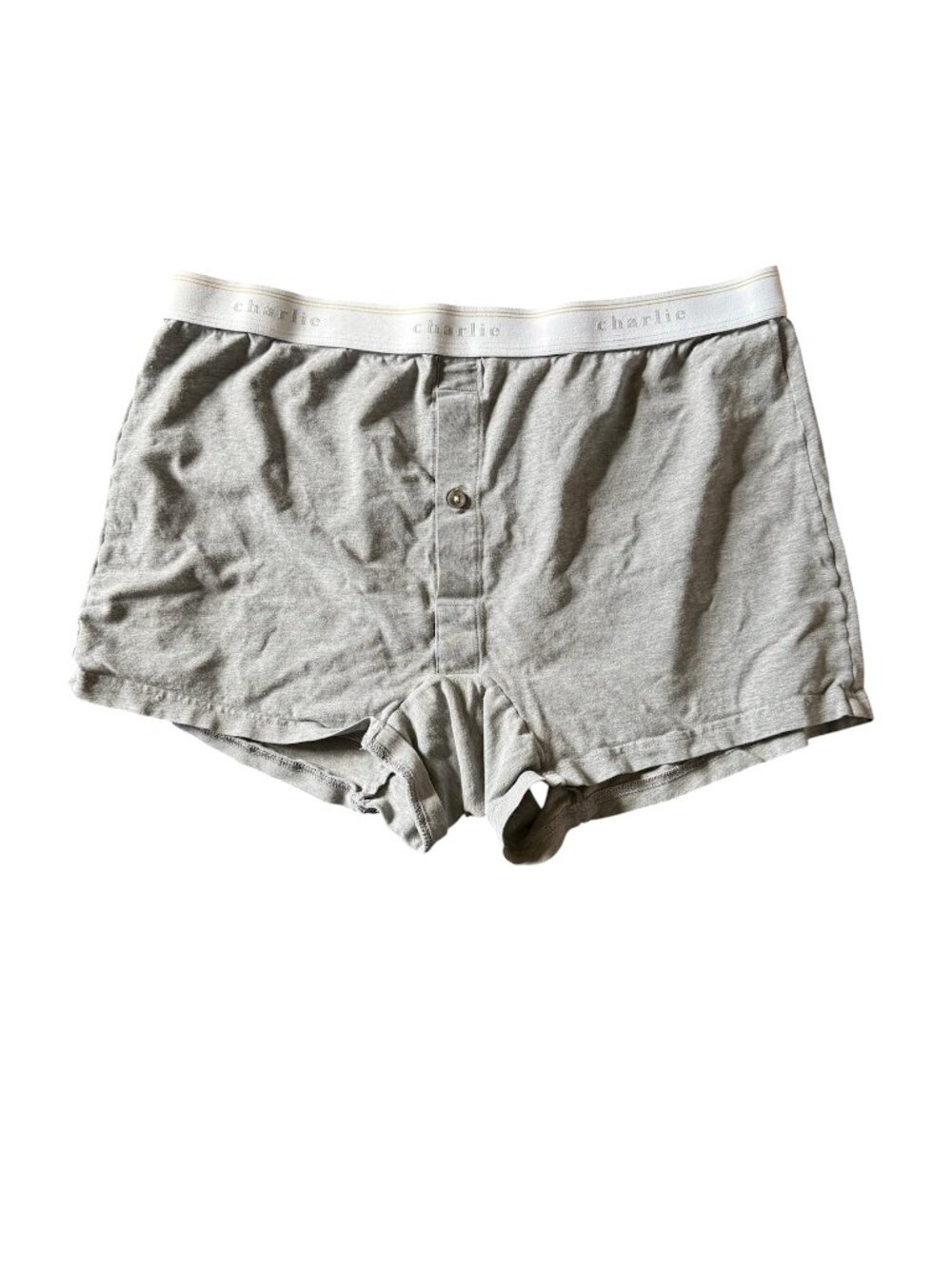 Charlie by Matthew Zink classic knit gray boxer shorts large